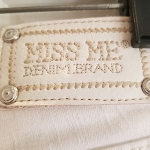 Miss Me Signature Rise Boot White Denim Jeans
